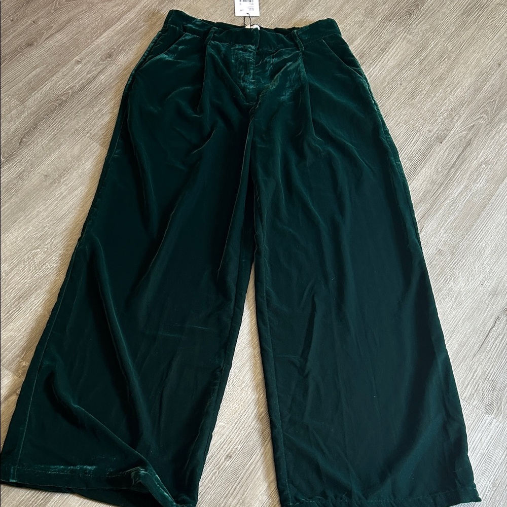 Gibson Latimer Dark Green Wide-Leg Pants